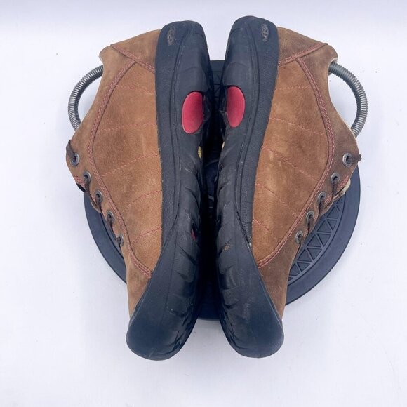 Keen Womens Presidio Sneaker Size 10 Brown Leather Lace Up Hiking Casual Shoe - Picture 5 of 9